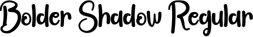 Bolder Shadow Regular font | Bolder-Shadow.otf