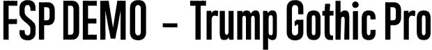 FSP DEMO - Trump Gothic Pro font | sparksanspro-bold.ttf