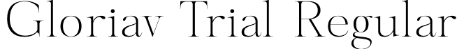 Gloriav Trial Regular font | GloriavTrial-Regular.otf