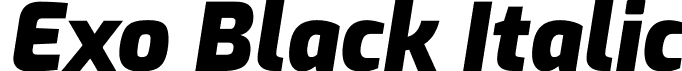 Exo Black Italic font | Exo-BlackItalic.ttf