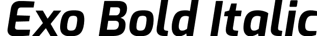 Exo Bold Italic font | Exo-BoldItalic.ttf