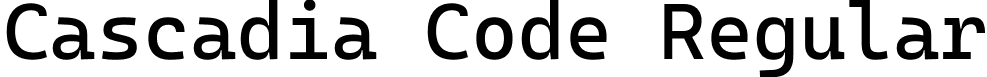 Cascadia Code Regular font | Cascadia.ttf