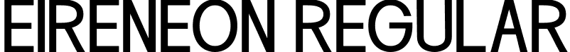 Eireneon Regular font | Eireneon.otf