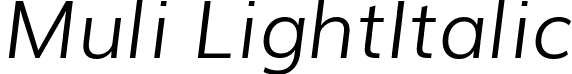 Muli LightItalic font | Muli-LightItalic.ttf