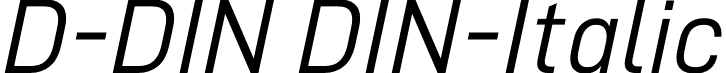 D-DIN DIN-Italic font | D-DIN-Italic.otf