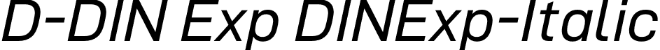 D-DIN Exp DINExp-Italic font | D-DINExp-Italic.otf