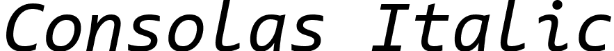 Consolas Italic font | Consolas.ttf