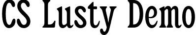 CS Lusty Demo font | CSLusty-Regular_demo.otf