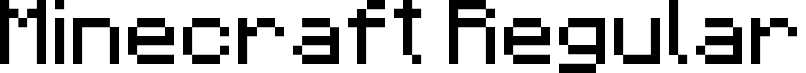 Minecraft Regular font | minecraft_font.ttf