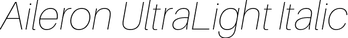 Aileron UltraLight Italic font | Aileron-UltraLightItalic.otf