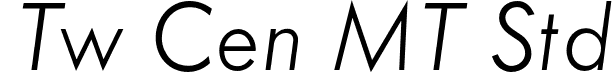 Tw Cen MT Std font | TwCenMTStd-LightItalic.otf