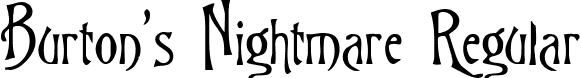 Burton's Nightmare Regular font | NITEMARE.TTF