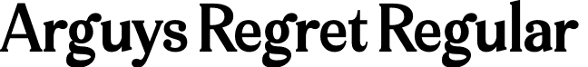 Arguys Regret Regular font | arguys-regret.otf