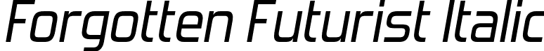 Forgotten Futurist Italic font | forgotten futurist rg it.otf