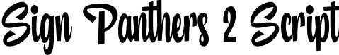 Sign Panthers 2 Script font | SignPanthers2Script-Regular.otf