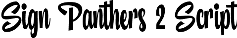 Sign Panthers 2 Script font | SignPanthers2Script-Regular.ttf