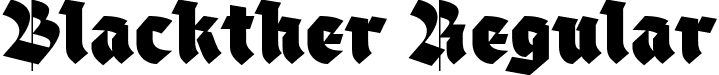 Blackther Regular font | blacktherregular-5y1lz.ttf