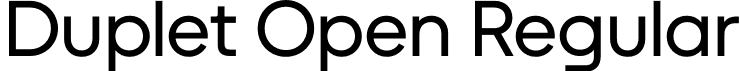 Duplet Open Regular font | DupletOpen-Regular.otf