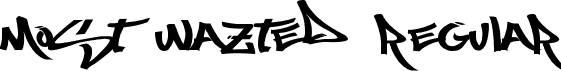 Most Wazted Regular font | Mostwasted.ttf