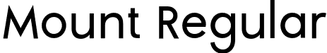 Mount Regular font | mount.regular.otf