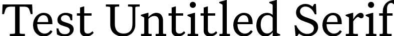 Test Untitled Serif font | TestUntitledSerif-Regular.otf