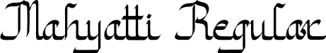 Mahyatti Regular font | Mahyatti-LVRy4.otf