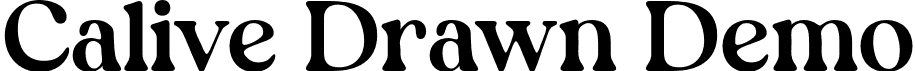 Calive Drawn Demo font | CaliveDrawn-Regular_demo.otf