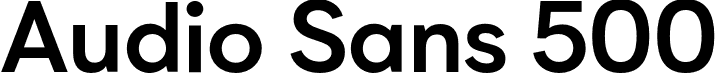 Audio Sans 500 font | audiosans500.otf