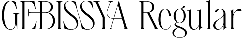 GEBISSYA Regular font | GEBISSYA-Regular.otf