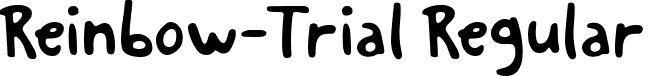 Reinbow-Trial Regular font | Reinbow_Trial.ttf