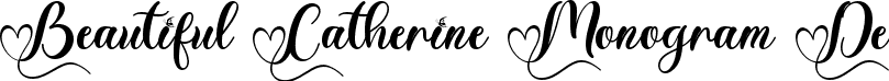 Beautiful Catherine Monogram De font | Beautiful Catherine Monogram TTF Demo.ttf