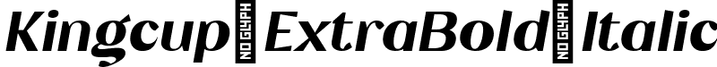 Kingcup ExtraBold Italic font | KingcupExtraboldItalicV1-2vr6o.ttf