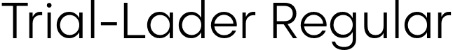 Trial-Lader Regular font | trial-lader-regular.otf