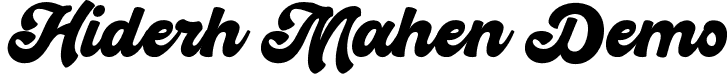 Hiderh Mahen Demo font | Hiderh-Mahen-Demo.otf