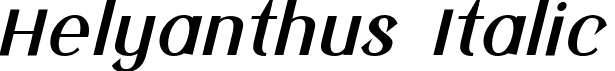 Helyanthus Italic font | Helyanthus-Italic.ttf