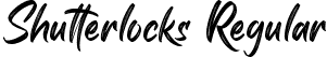 Shutterlocks Regular font | Shutterlocks.ttf