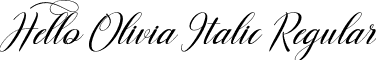 Hello Olivia Italic Regular font | Hello Olivia Italic.otf