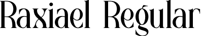 Raxiael Regular font | Raxiael-Demo.otf