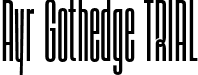 Ayr Gothedge TRIAL font | ayrgothedgetrial-regular.otf