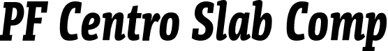 PF Centro Slab Comp font | PFCentroSlabComp-BoldItalic-subset.otf