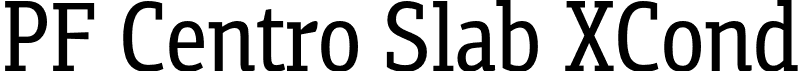 PF Centro Slab XCond font | PFCentroSlabXCond-Regular-subset.otf