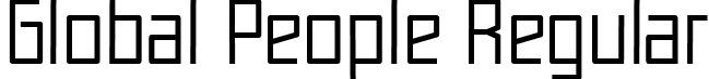 Global People Regular font | global-people-regular.otf