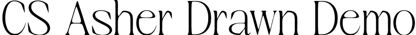 CS Asher Drawn Demo font | CSAsherDrawn-Regular_demo.otf