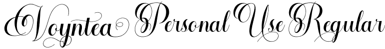 Voyntea Personal Use Regular font | VoynteaPersonalUse-8MRog.otf