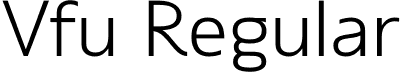 Vfu Regular font | Vfu-Regular.otf