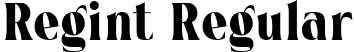 Regint Regular font | Regint.ttf