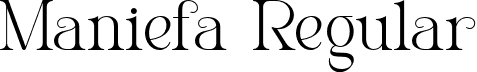 Maniefa Regular font | Maniefa.otf