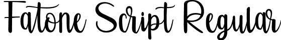 Fatone Script Regular font | Fatone Script .otf