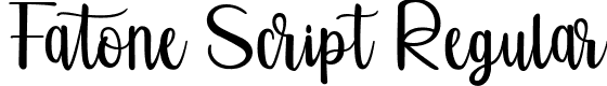 Fatone Script Regular font | Fatone Script .ttf