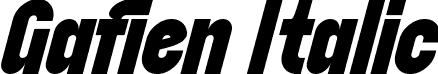 Gafien Italic font | Gafien-Italic.ttf